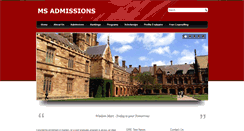 Desktop Screenshot of msadmissions.com